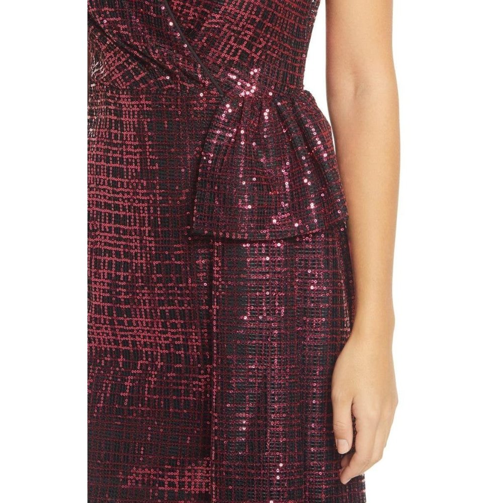 One33 Social Sequin Side Bow Dress in Fuchsia 0 8 - Picture 4 of 12